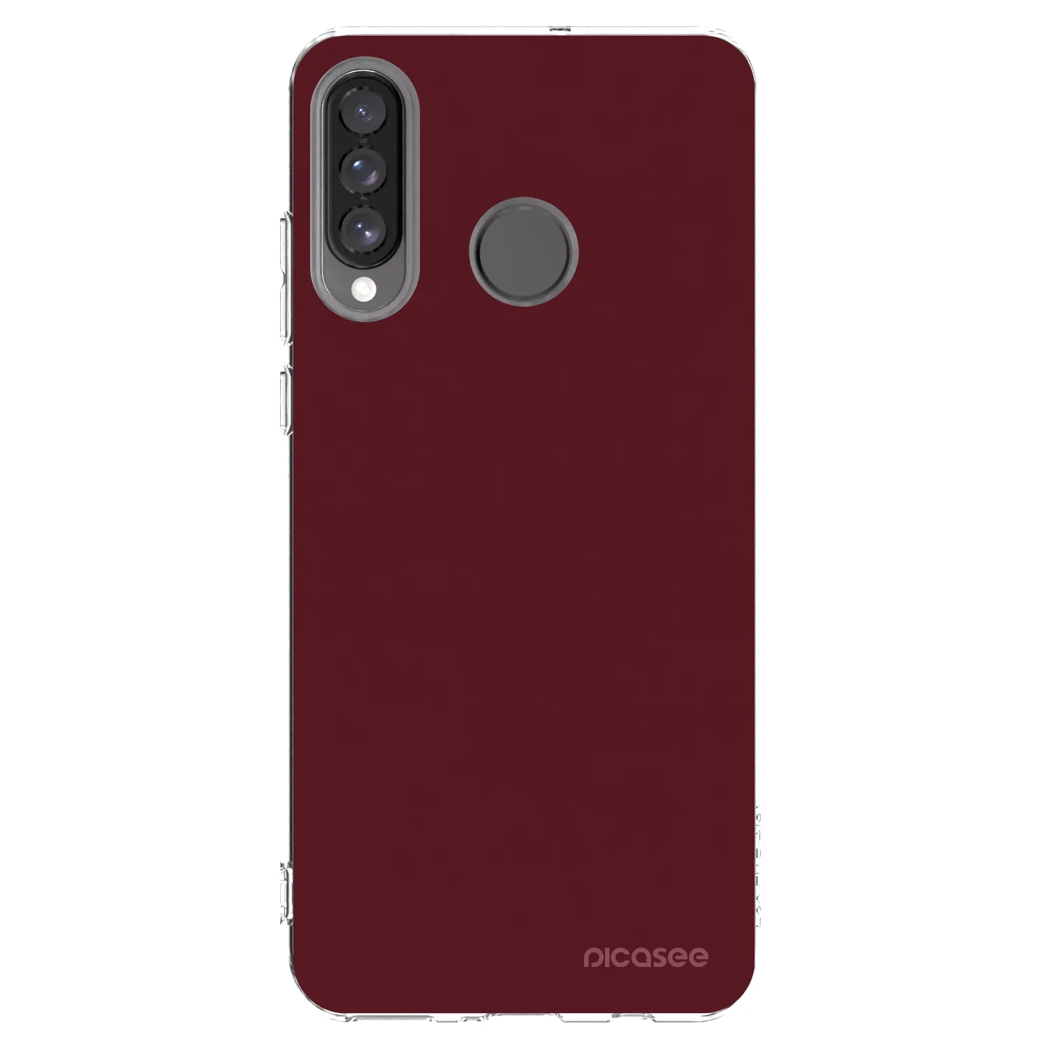 Picasee husă transparentă din silicon pentru Huawei P30 Lite - Burgundy red