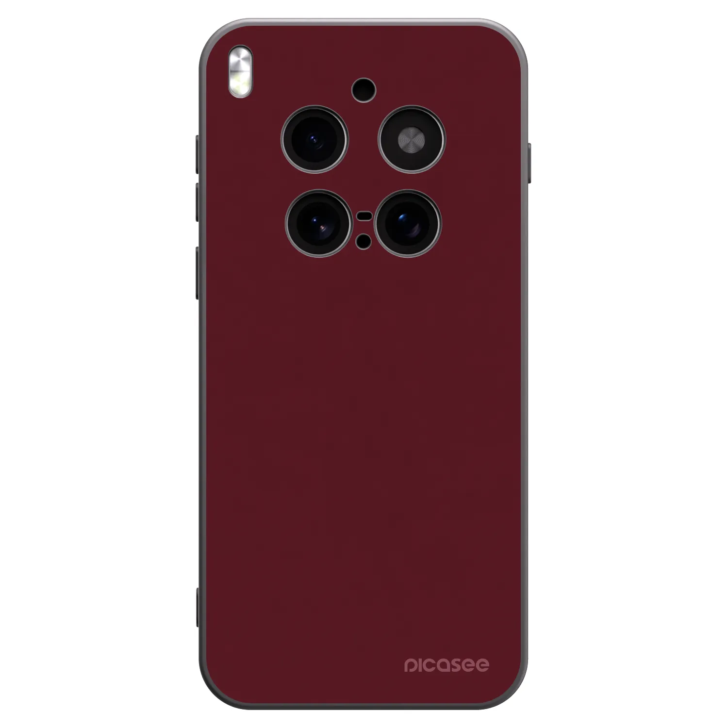 Picasee husă neagră din silicon pentru Vivo X300 Pro - Burgundy red