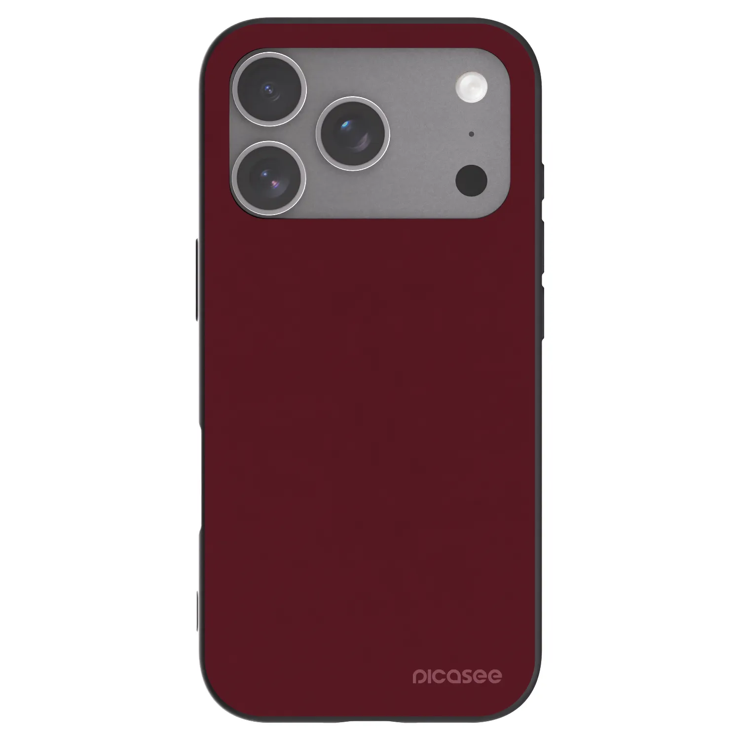 Picasee husă neagră din silicon pentru Apple iPhone 18 Pro - Burgundy red