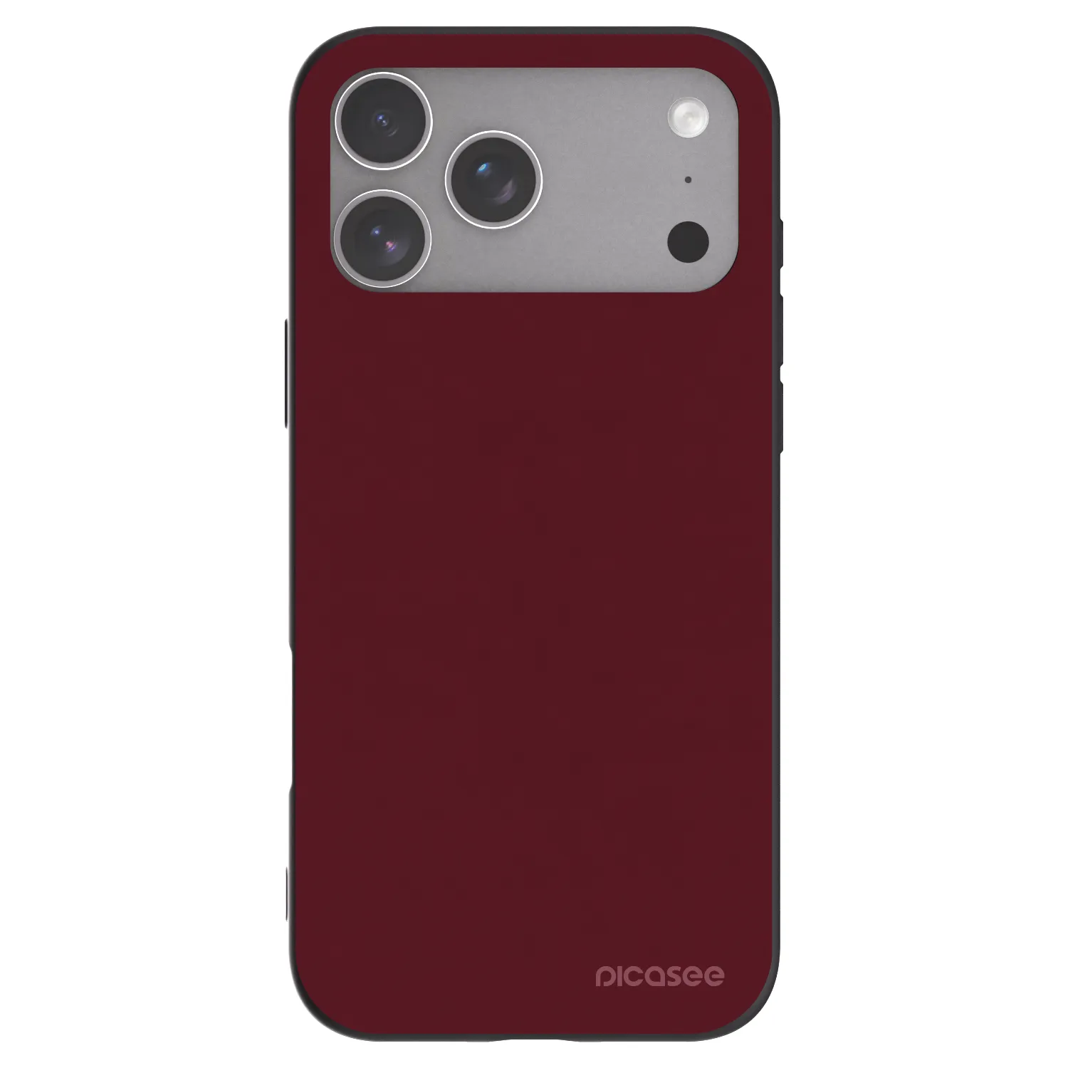 Picasee husă neagră din silicon pentru Apple iPhone 18 Pro Max - Burgundy red