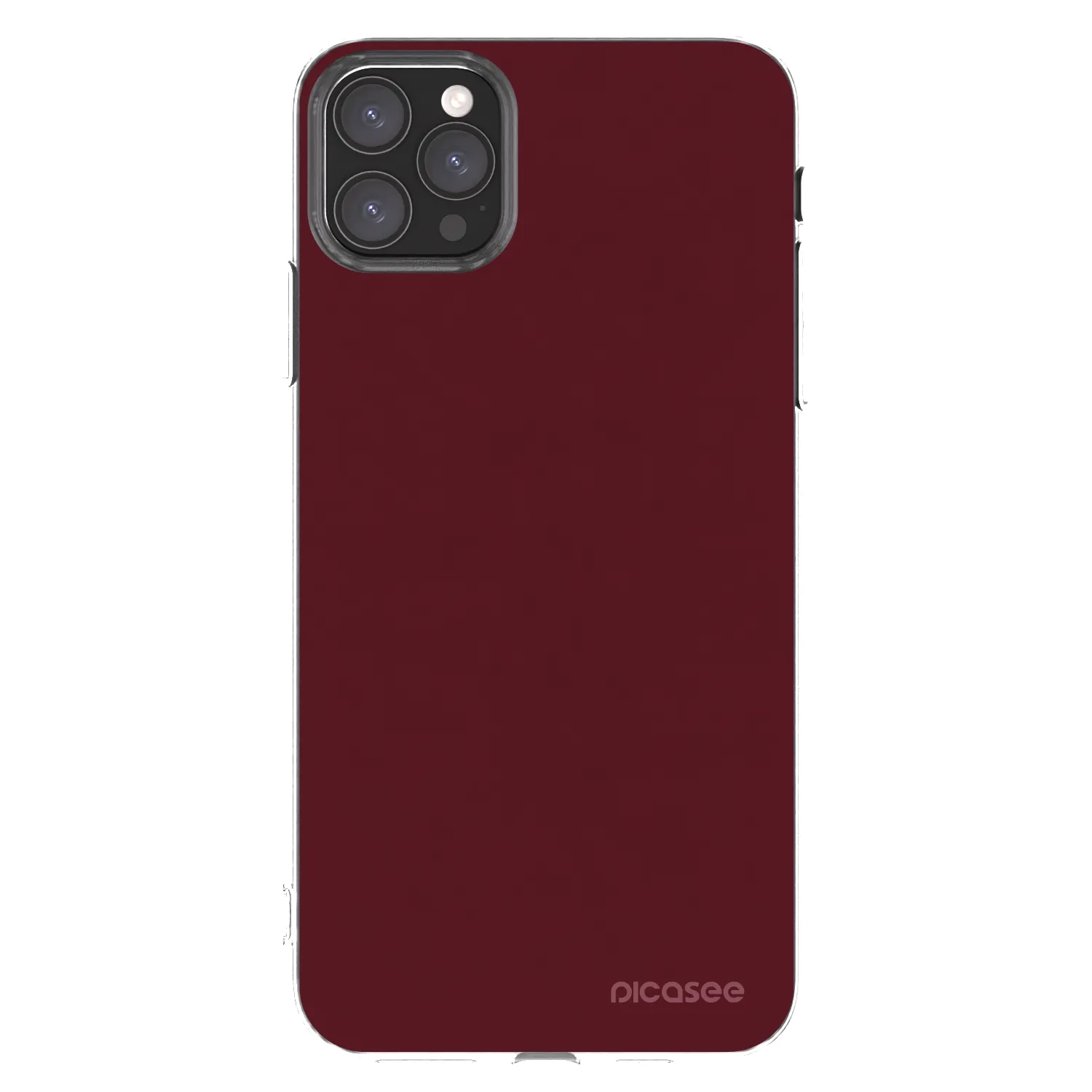 Picasee husă transparentă din silicon pentru Apple iPhone 11 Pro Max - Burgundy red