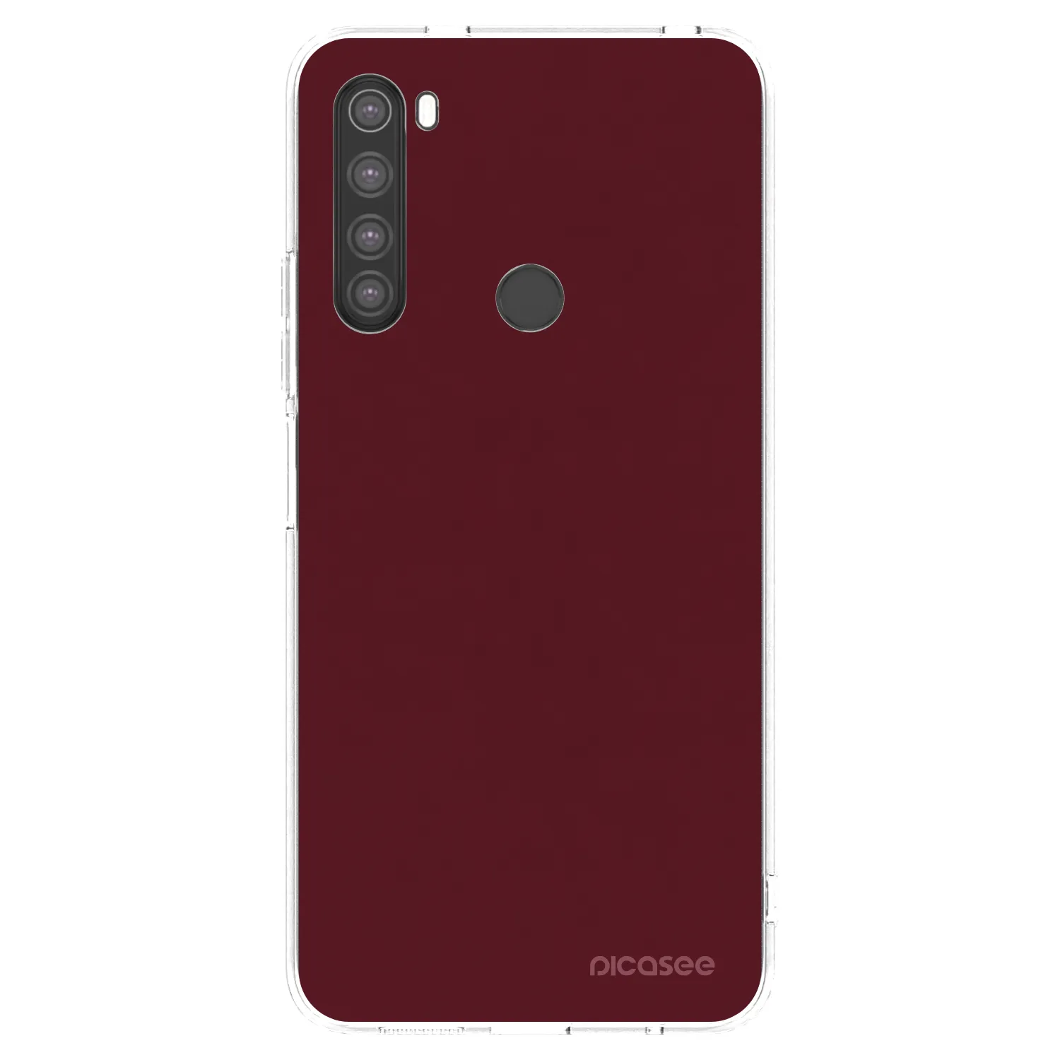 Picasee husă transparentă din silicon pentru Xiaomi Redmi Note 8 - Burgundy red