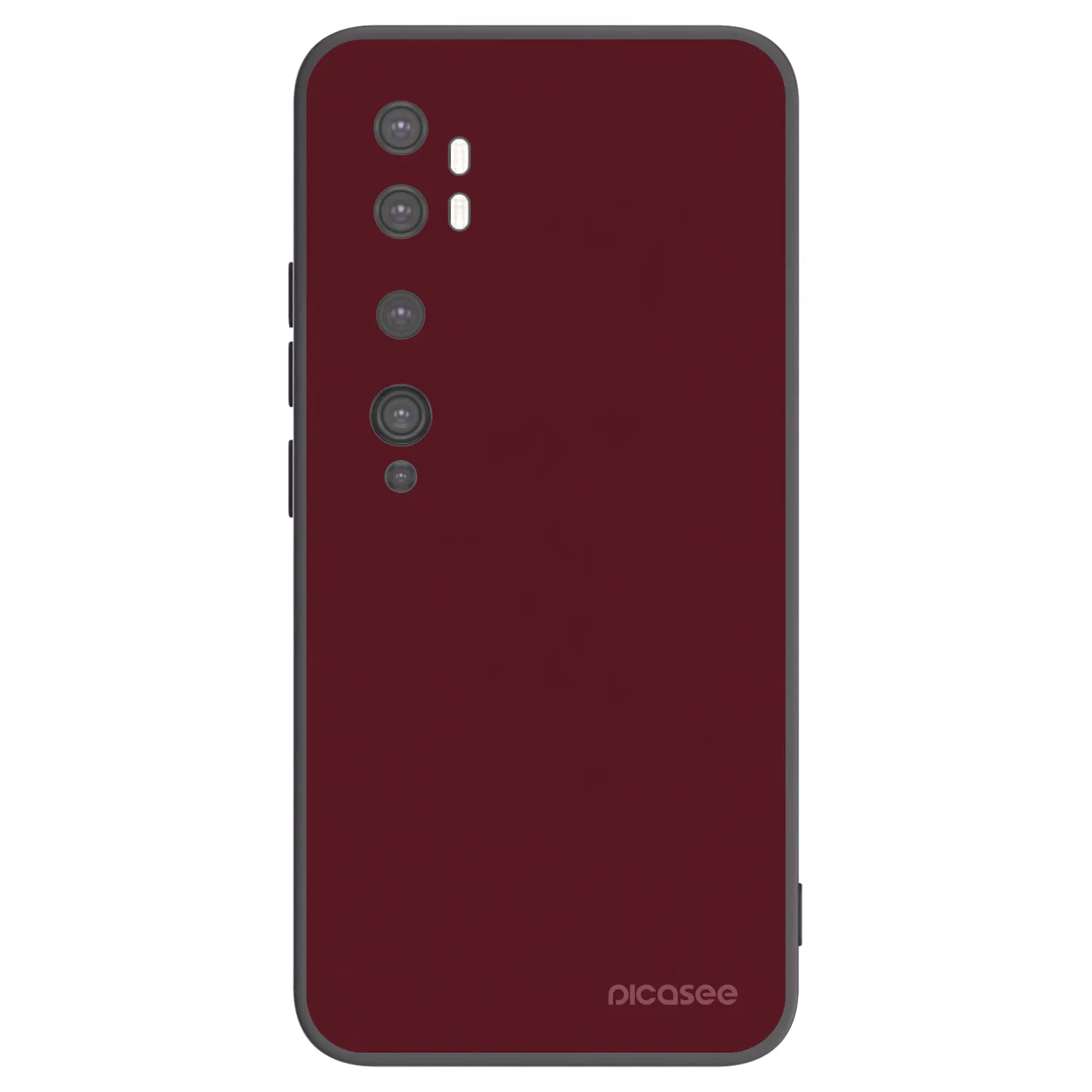 Picasee husă neagră din silicon pentru Xiaomi Mi Note 10 (Pro) - Burgundy red