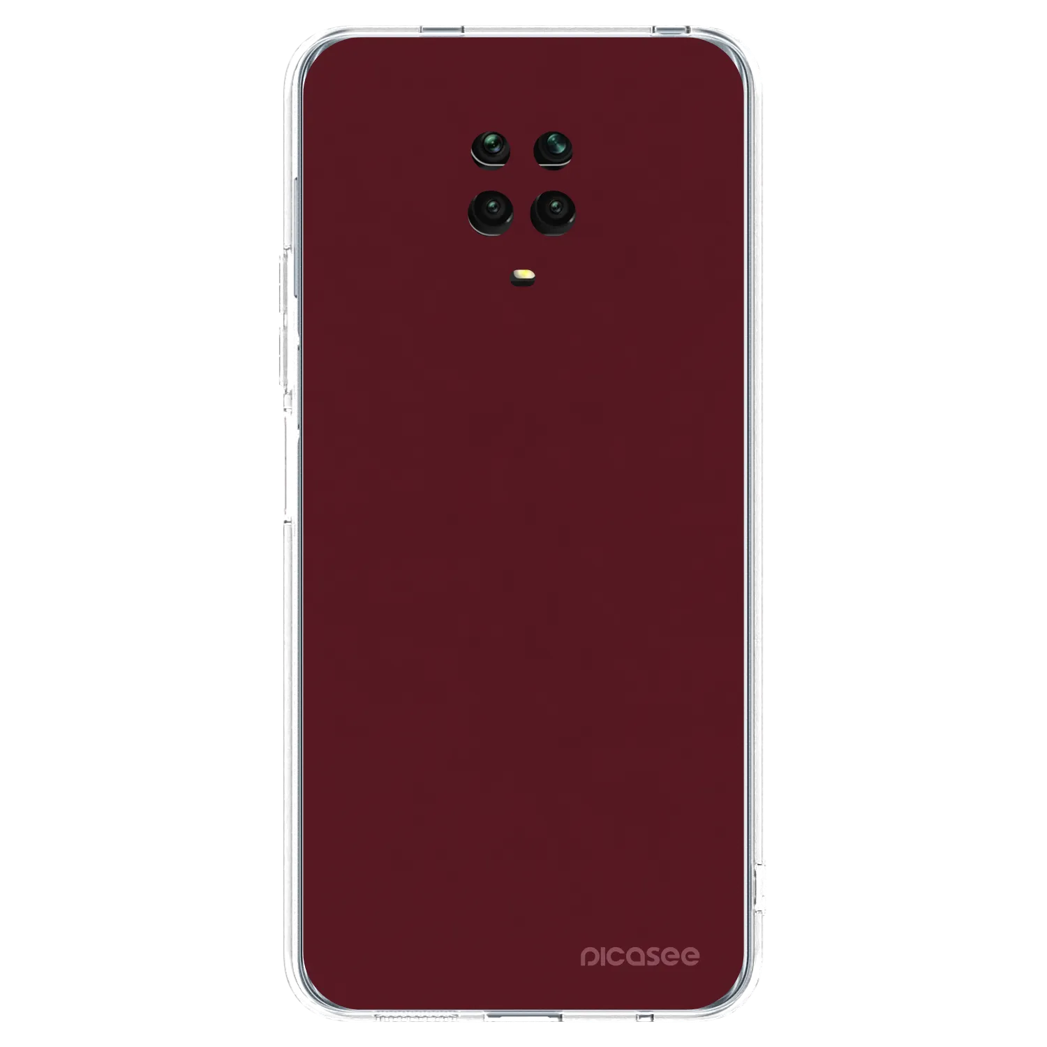 Picasee husă transparentă din silicon pentru Xiaomi Redmi Note 9S - Burgundy red