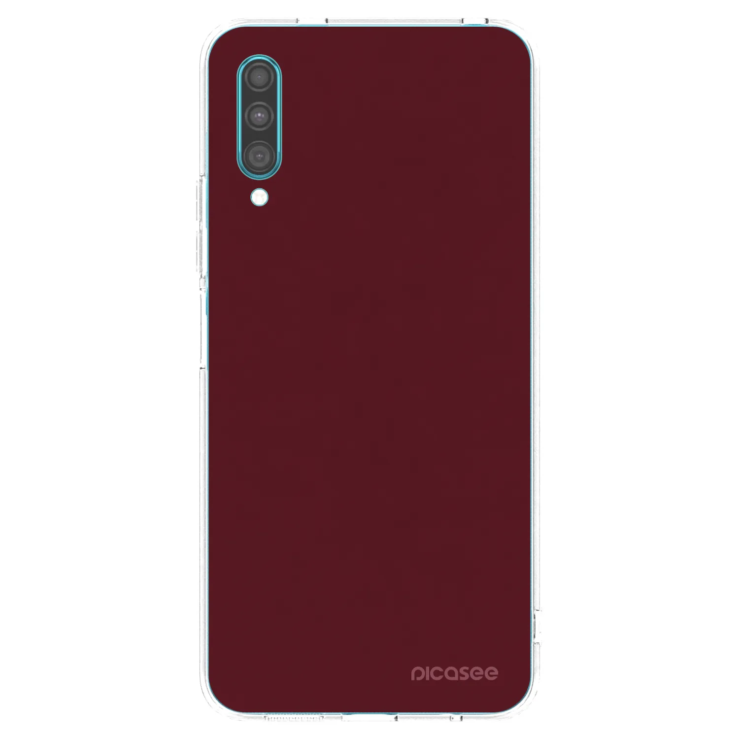 Picasee husă transparentă din silicon pentru Samsung Galaxy A30s A307F - Burgundy red