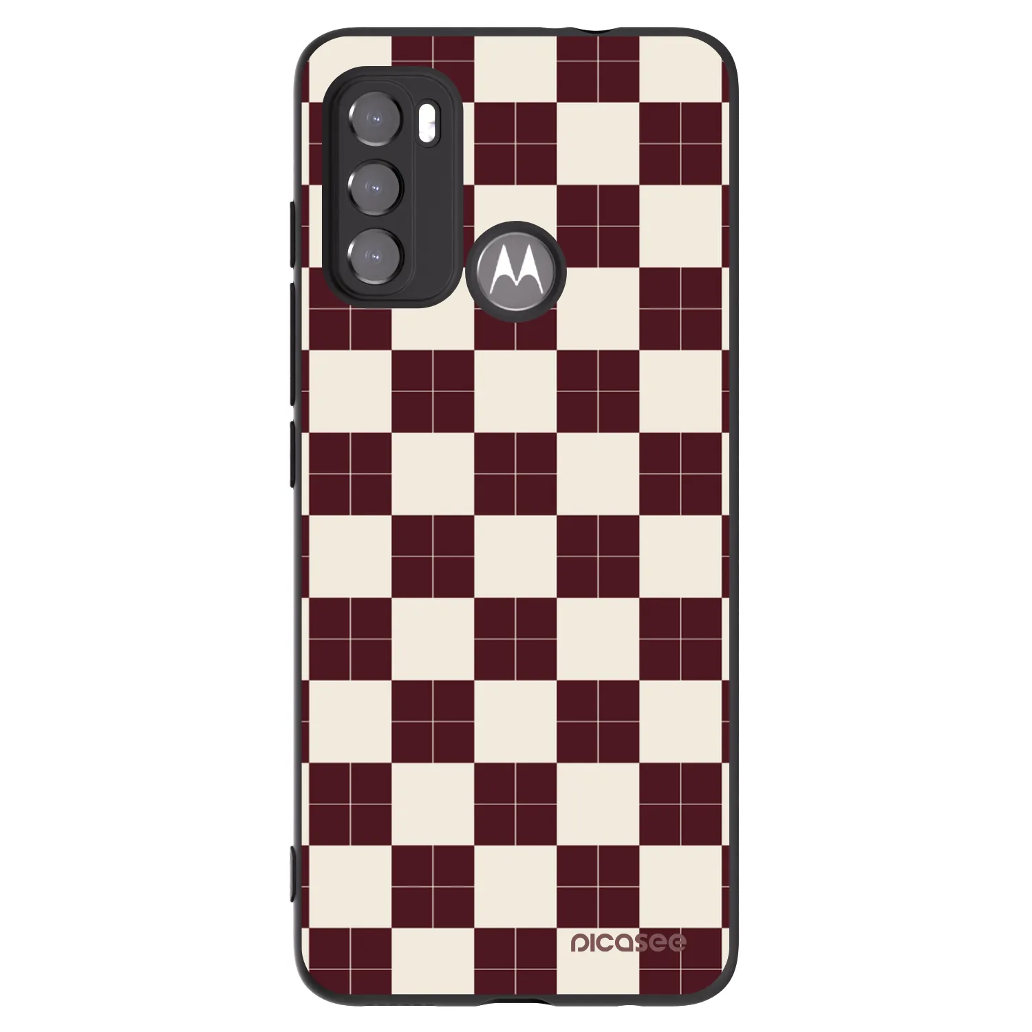 Picasee husă neagră din silicon pentru Motorola Moto G60 - Checked Away
