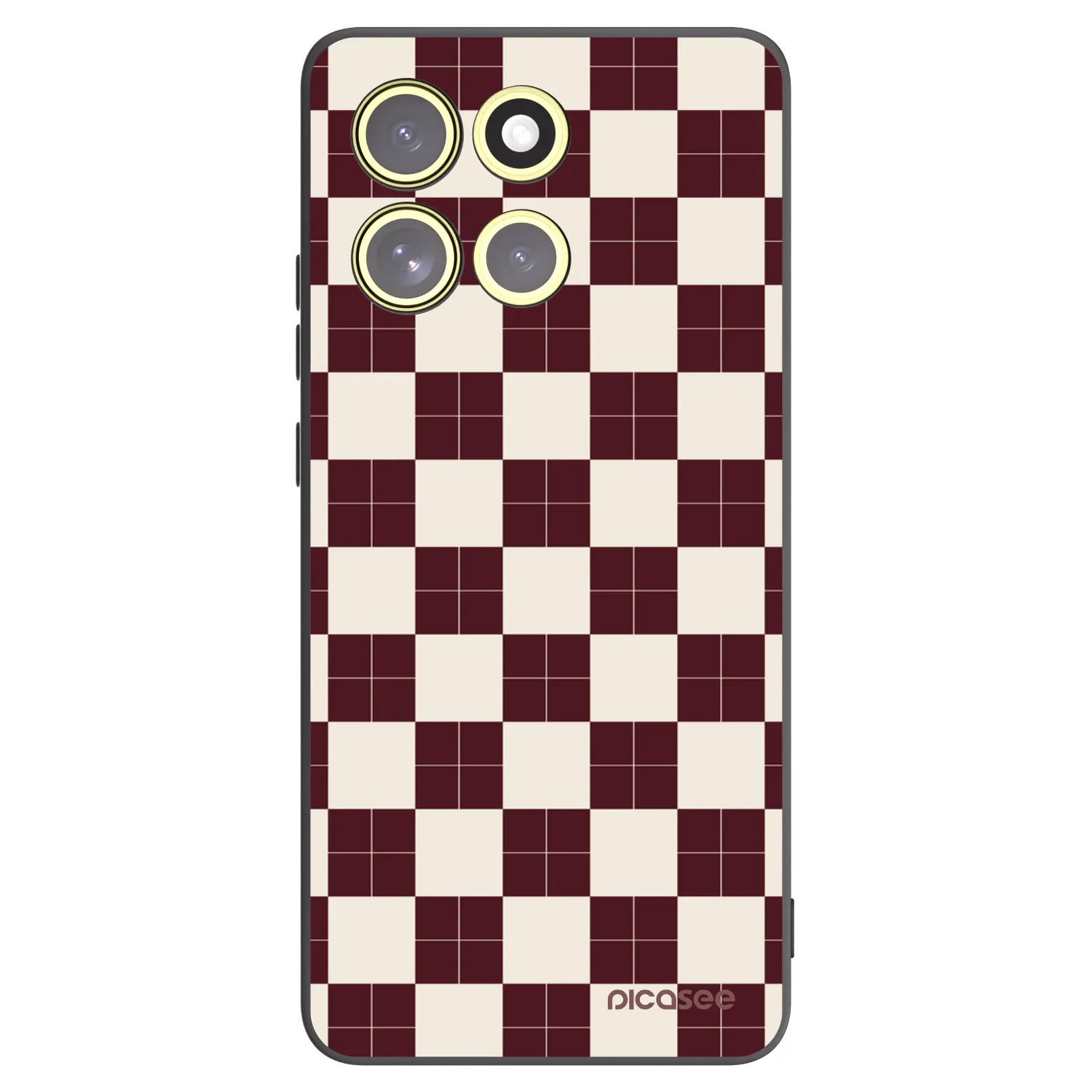 Picasee husă neagră din silicon pentru Motorola Moto G86 Power 5G - Checked Away