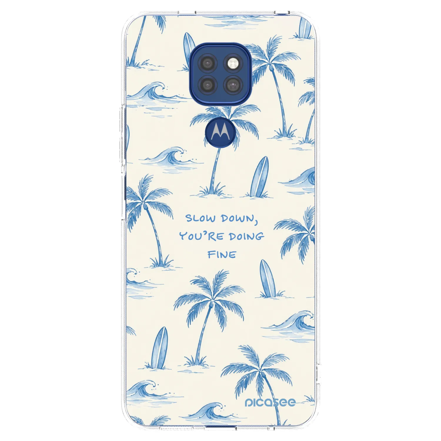 Picasee husă transparentă din silicon pentru Motorola Moto G9 Play - Slow Tide
