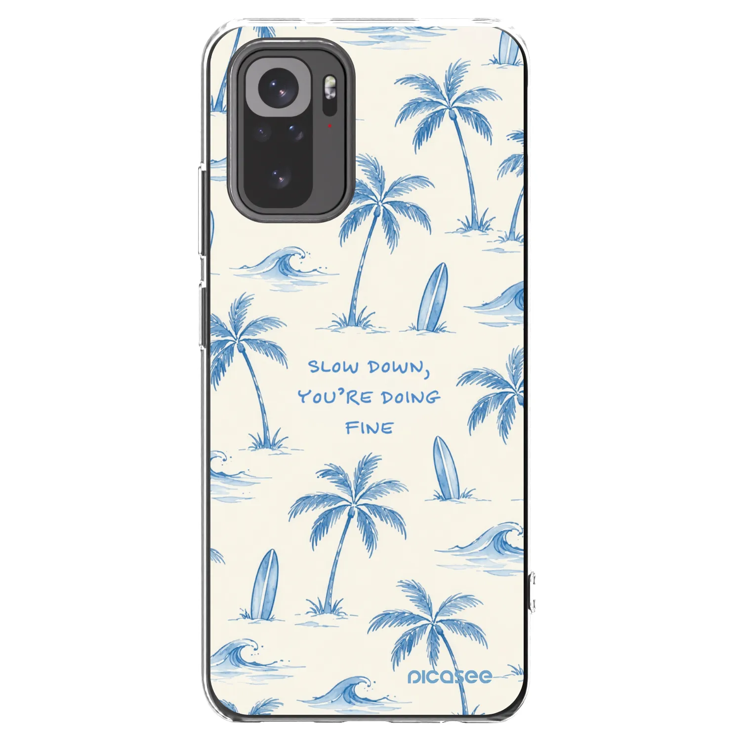 Picasee husă transparentă din silicon pentru Xiaomi Redmi Note 10 - Slow Tide