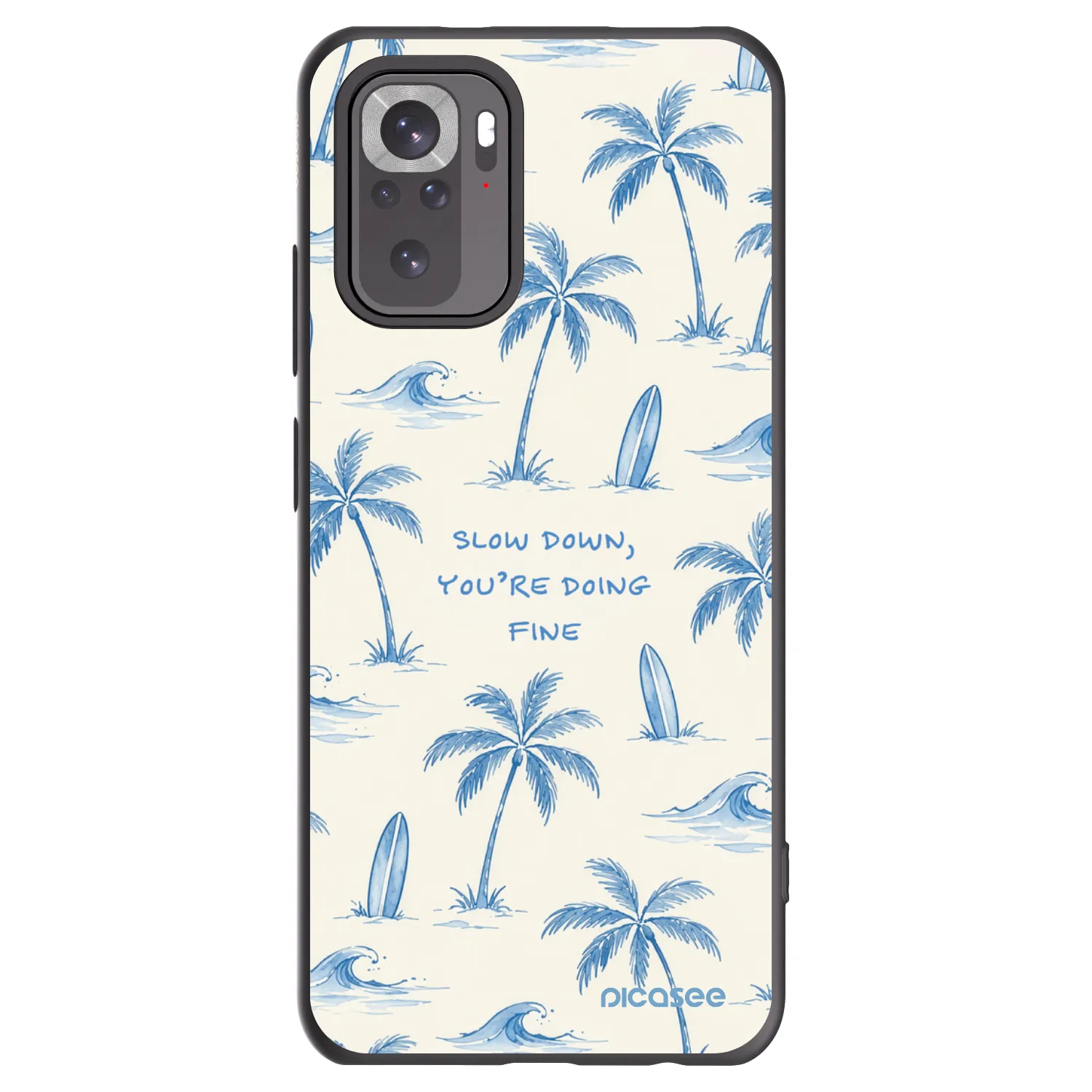 Picasee husă neagră din silicon pentru Xiaomi Redmi Note 10 - Slow Tide