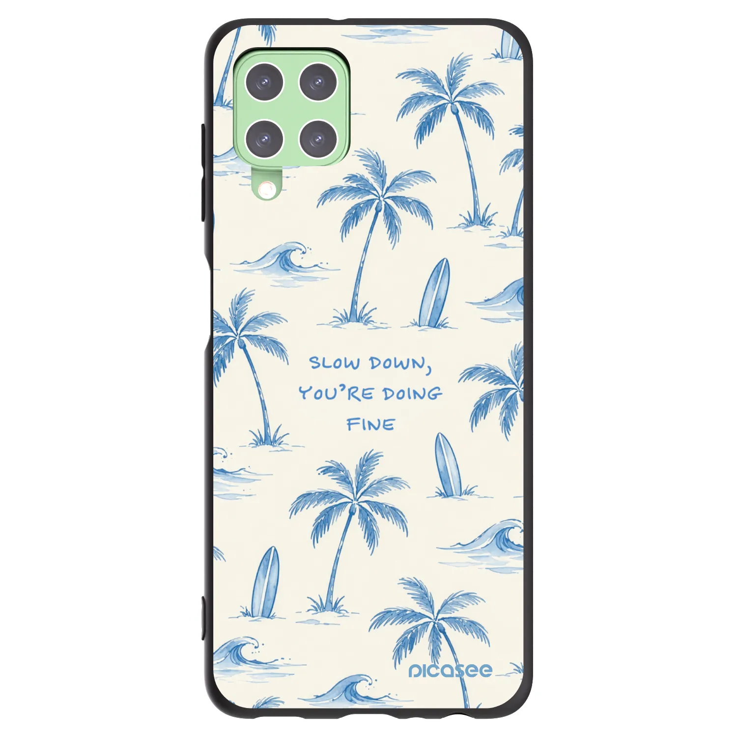 Picasee husă neagră din silicon pentru Samsung Galaxy A22 A225F 4G - Slow Tide
