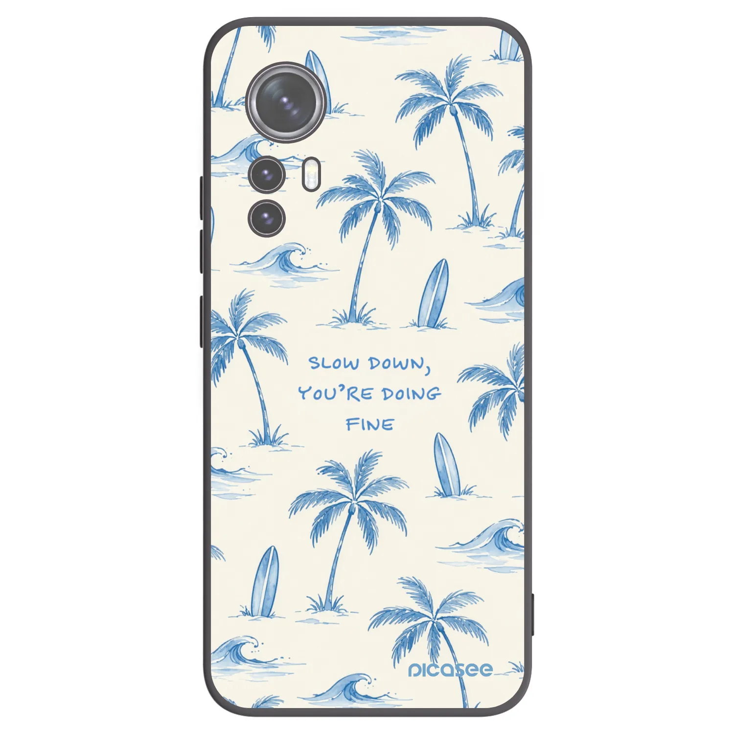 Picasee husă neagră din silicon pentru Xiaomi 12 - Slow Tide
