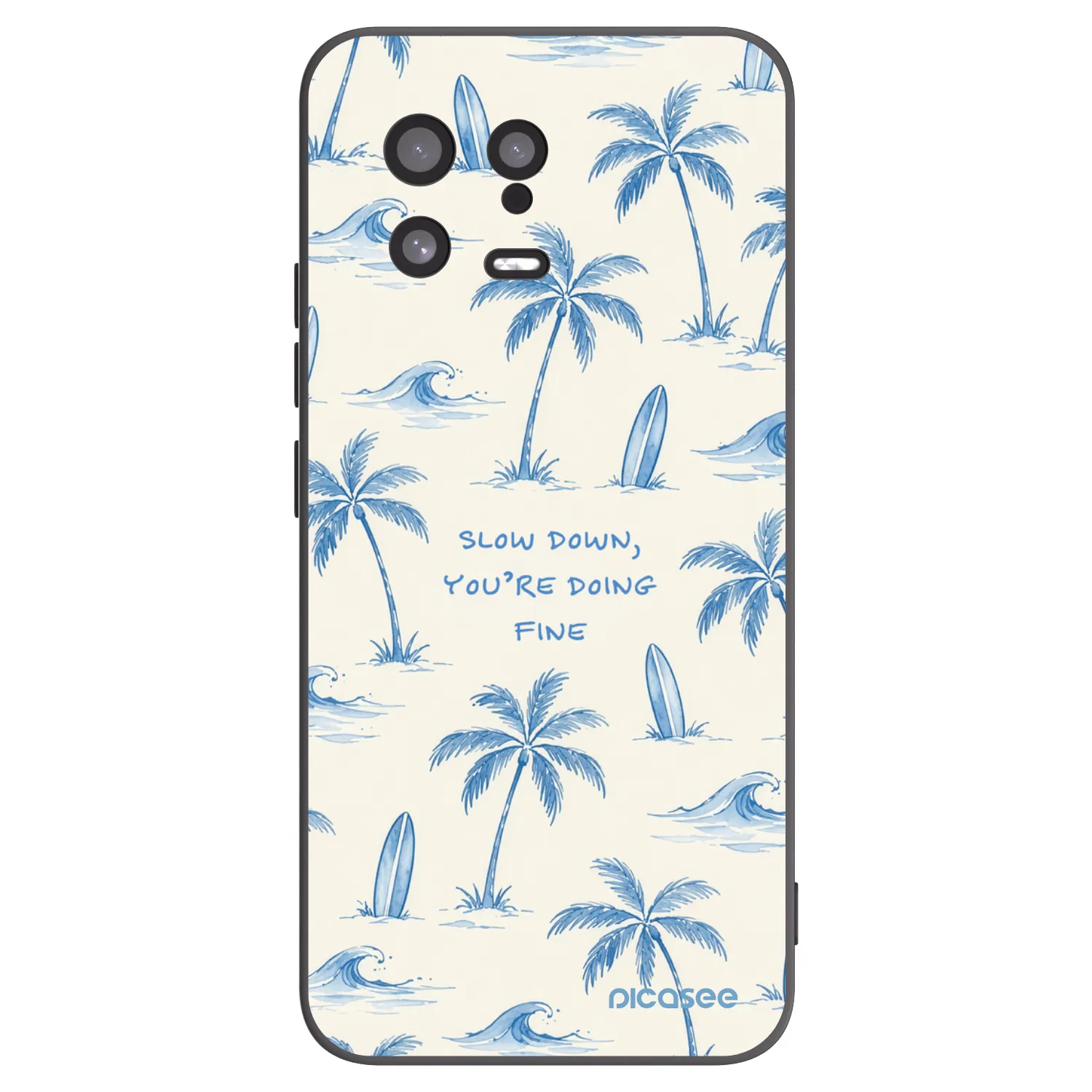 Picasee husă neagră din silicon pentru Xiaomi 13 - Slow Tide