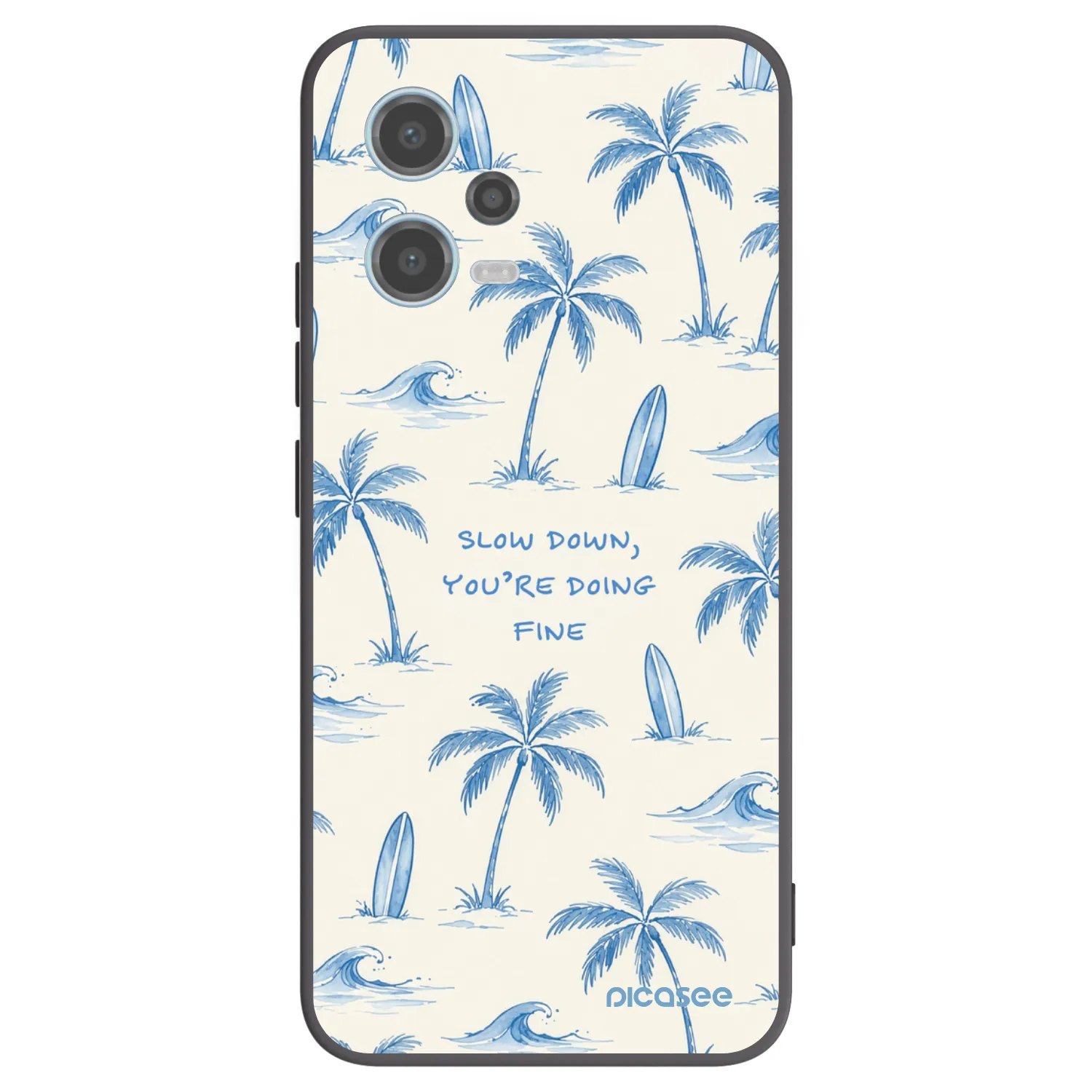 Picasee husă neagră din silicon pentru Xiaomi Redmi Note 12 5G - Slow Tide