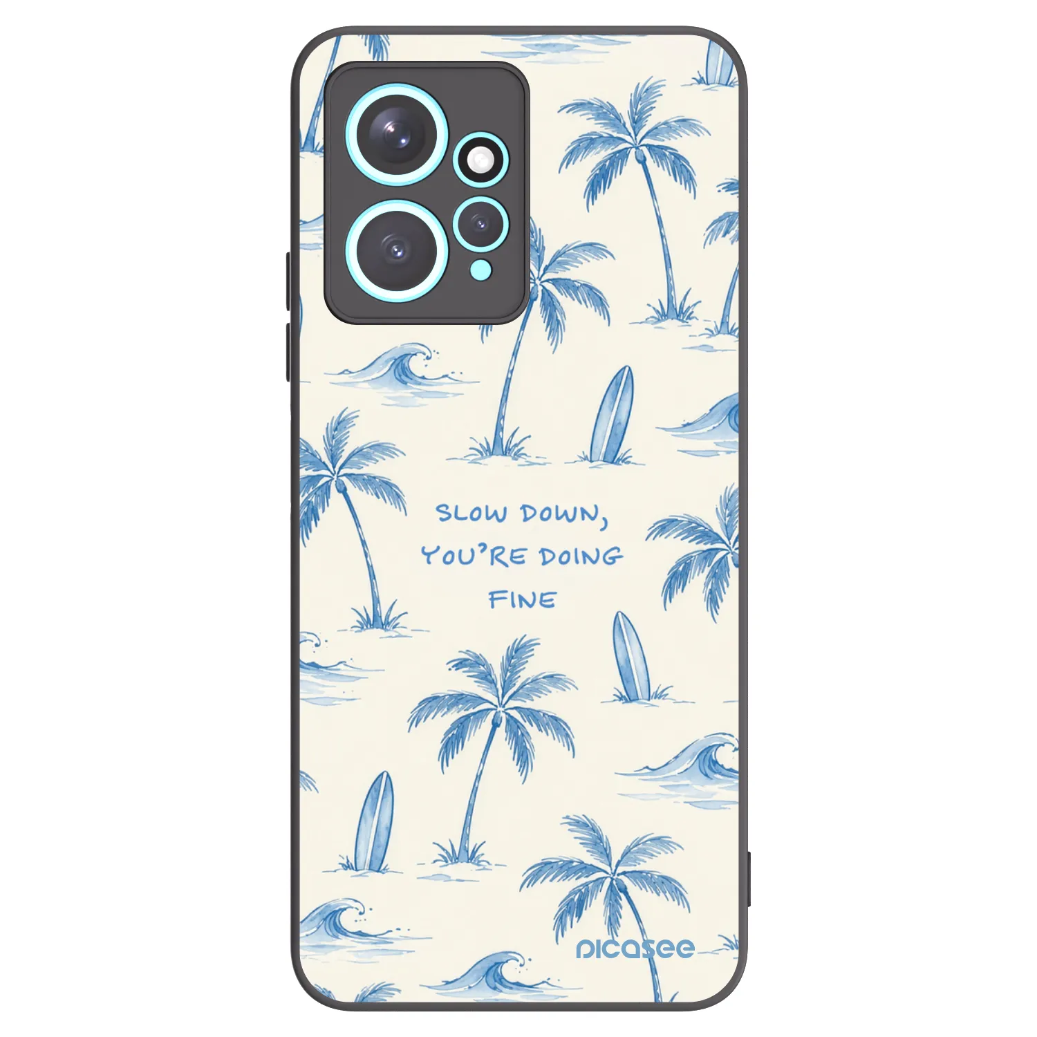 Picasee husă neagră din silicon pentru Xiaomi Redmi Note 12 4G - Slow Tide