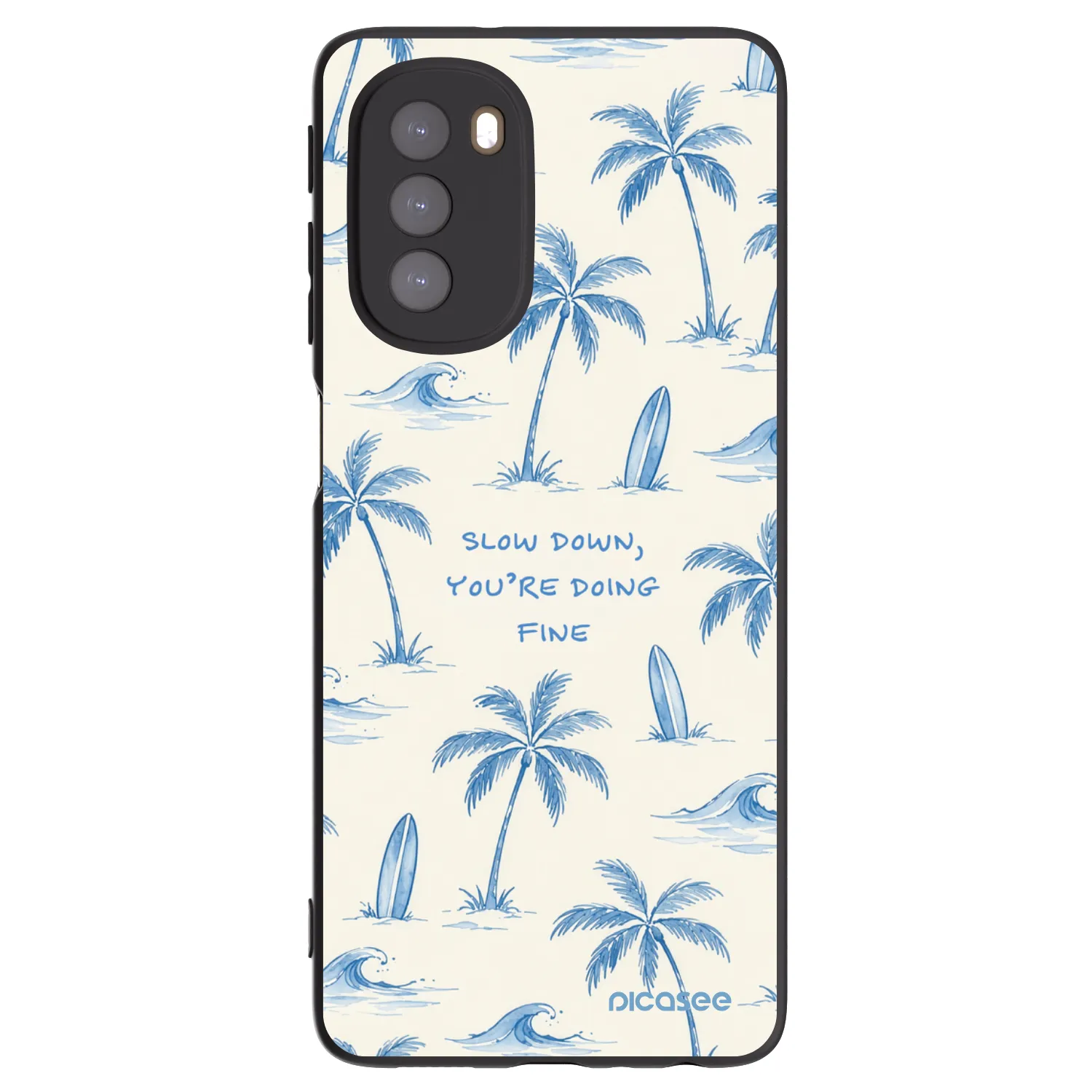 Picasee husă neagră din silicon pentru Motorola Moto G51 - Slow Tide