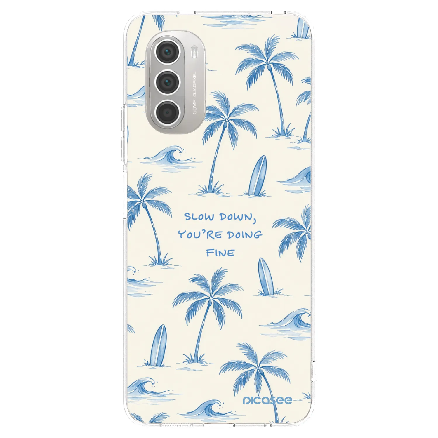 Picasee husă transparentă din silicon pentru Motorola Moto G51 - Slow Tide