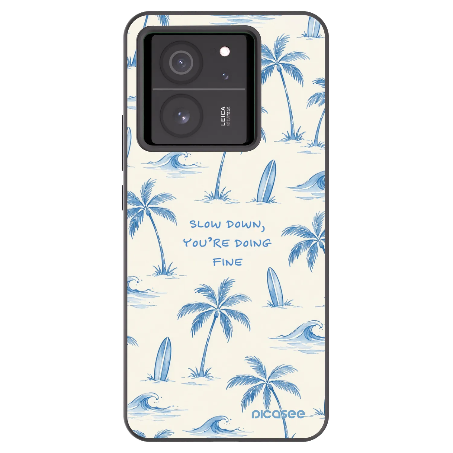 Picasee husă neagră din silicon pentru Xiaomi 13T - Slow Tide