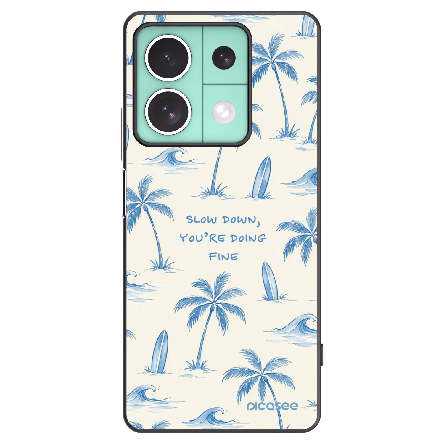 Picasee husă neagră din silicon pentru Xiaomi Redmi Note 13 5G - Slow Tide