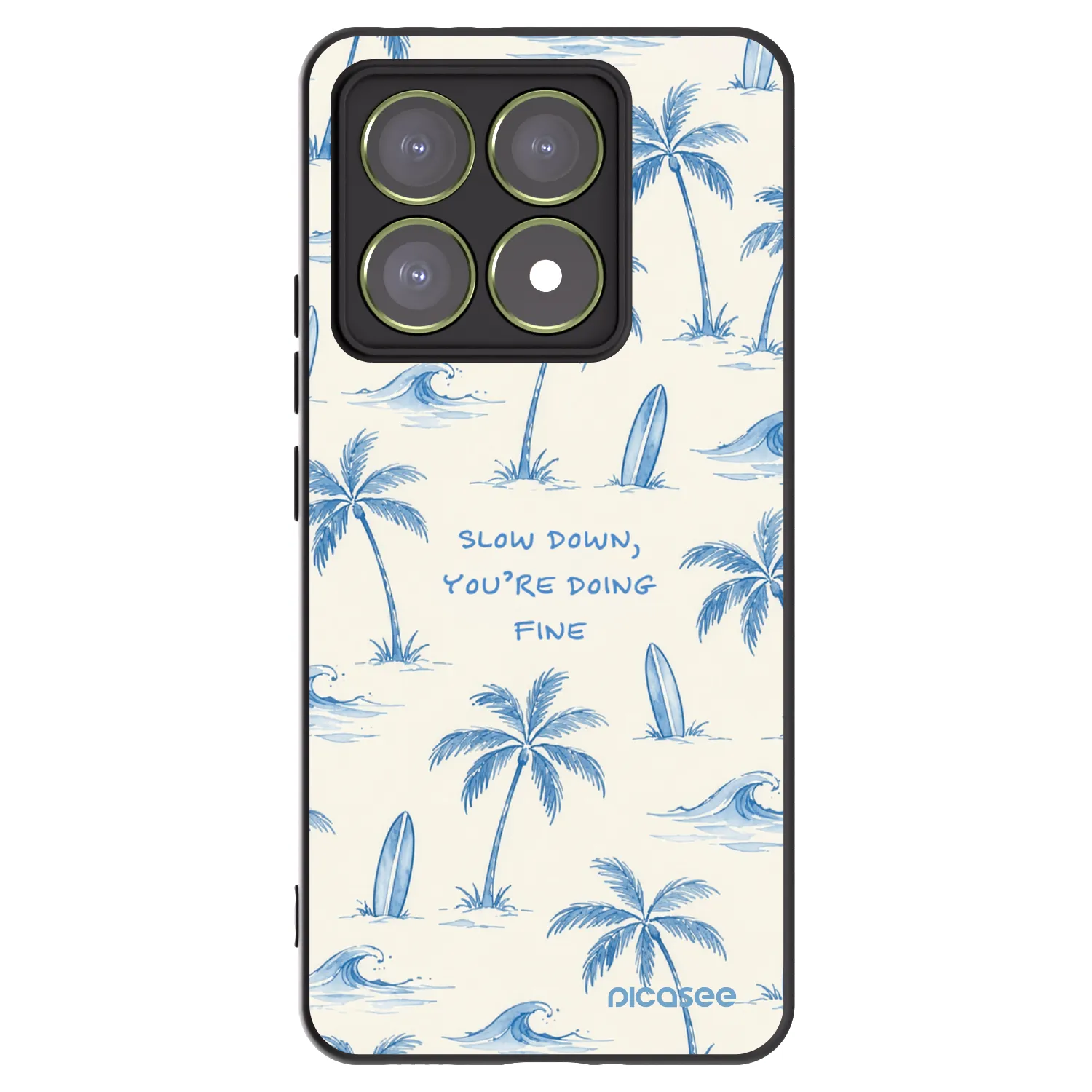 Picasee husă neagră din silicon pentru Xiaomi 14T - Slow Tide