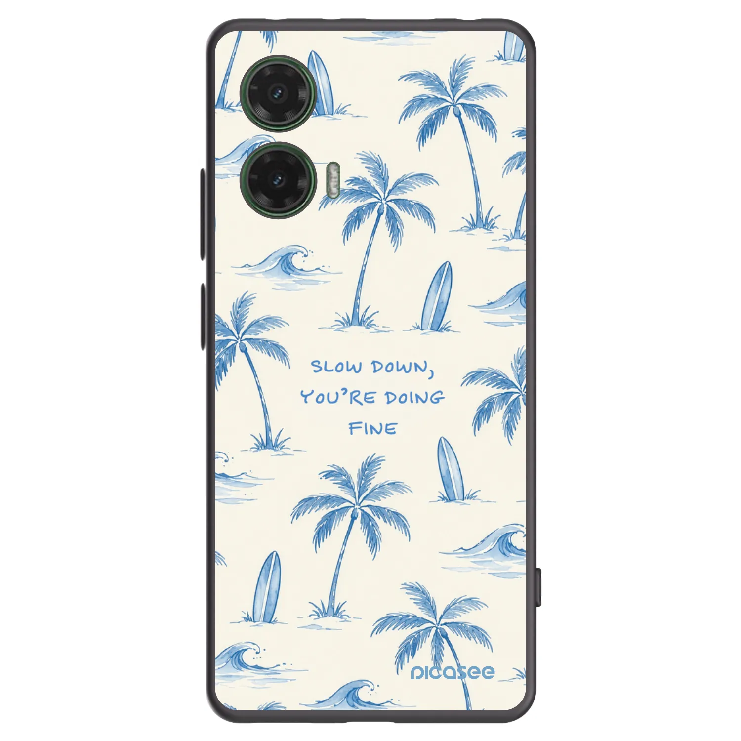 Picasee husă neagră din silicon pentru Motorola Moto G35 5G - Slow Tide