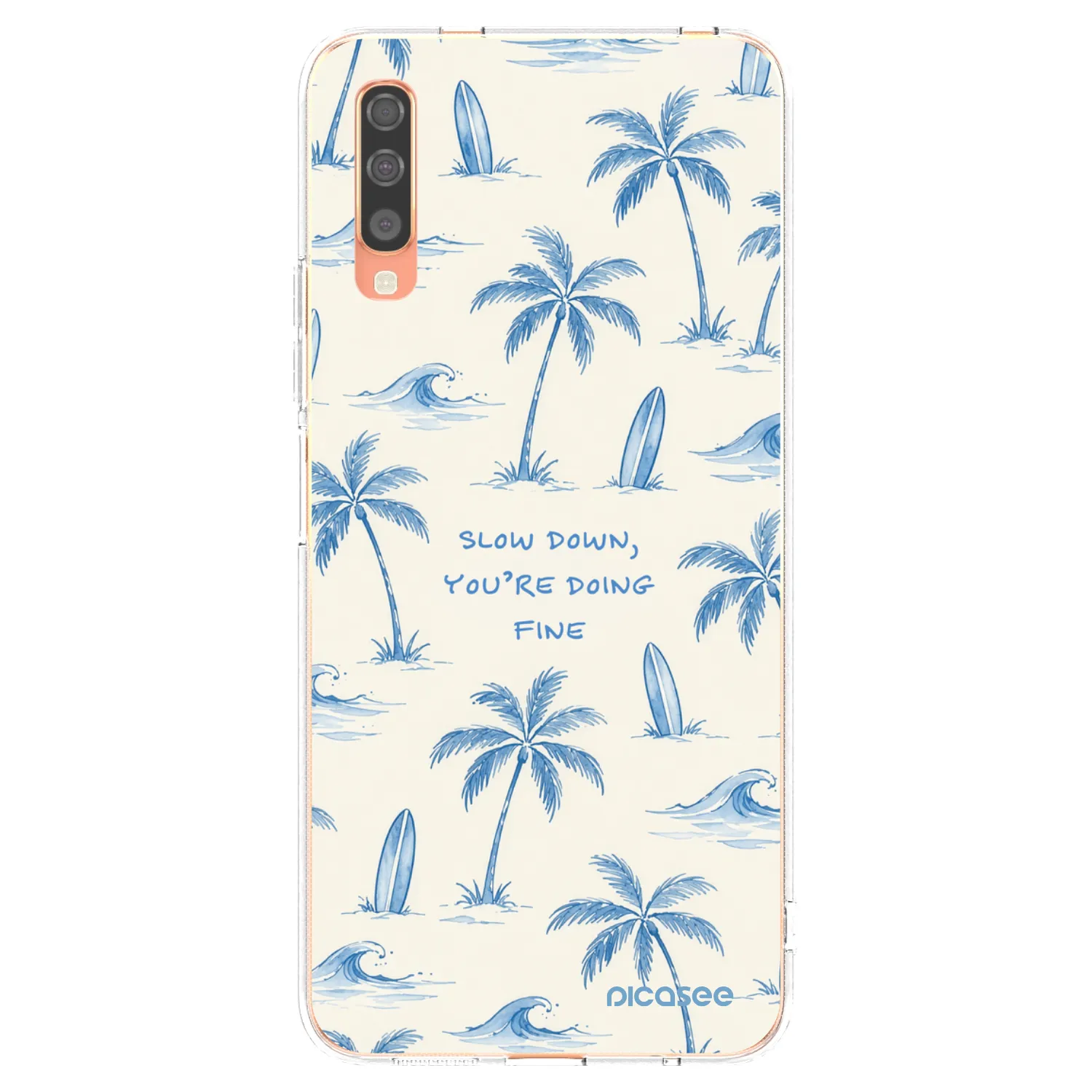 Picasee husă transparentă din silicon pentru Samsung Galaxy A70 A705F - Slow Tide