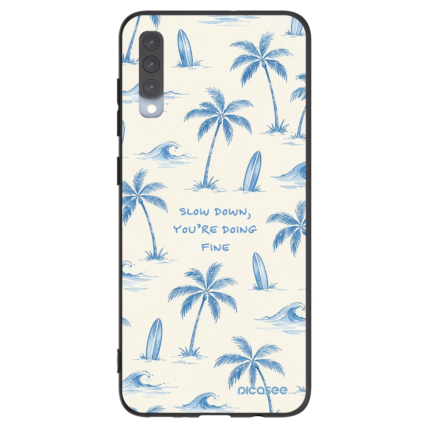 Picasee husă neagră din silicon pentru Samsung Galaxy A70 A705F - Slow Tide