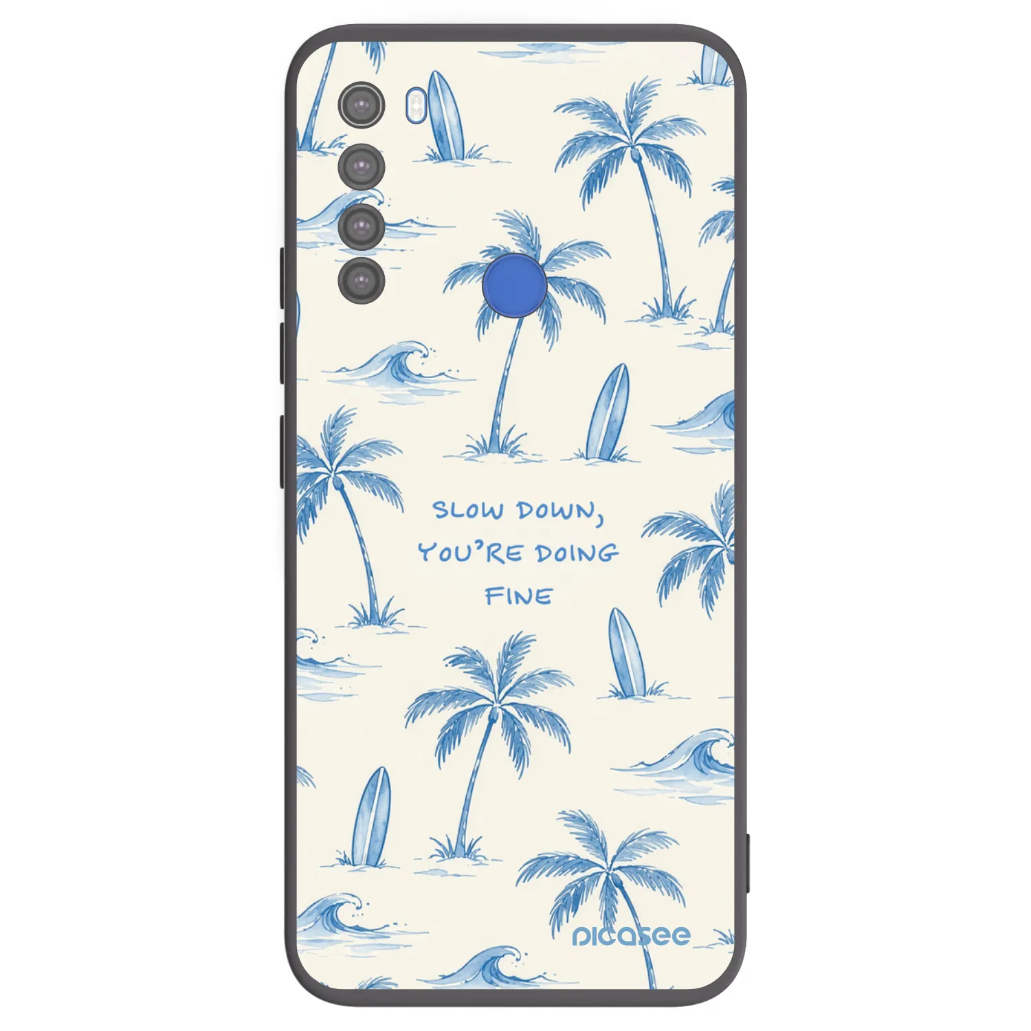Picasee husă neagră din silicon pentru Xiaomi Redmi Note 8T - Slow Tide