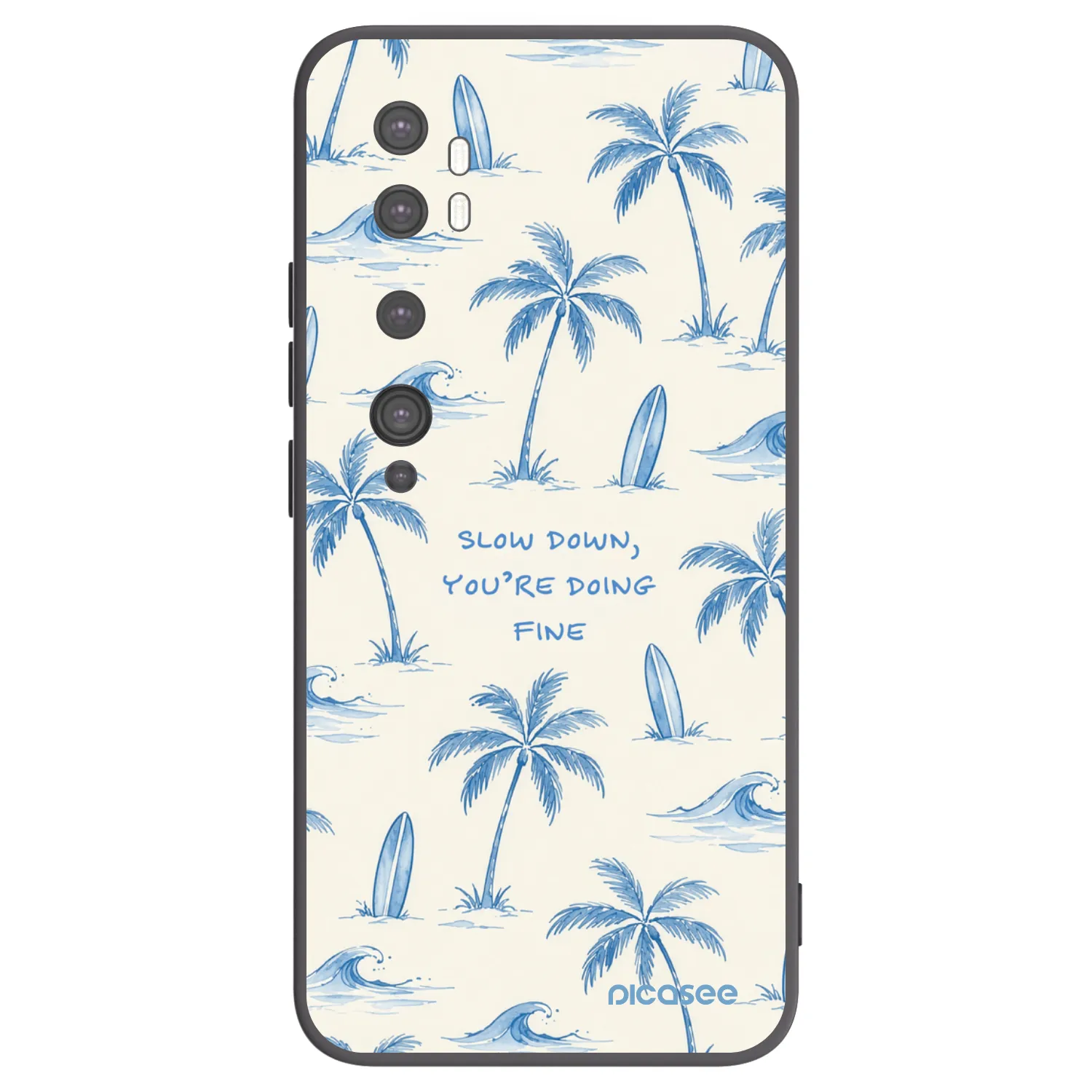 Picasee husă neagră din silicon pentru Xiaomi Mi Note 10 (Pro) - Slow Tide