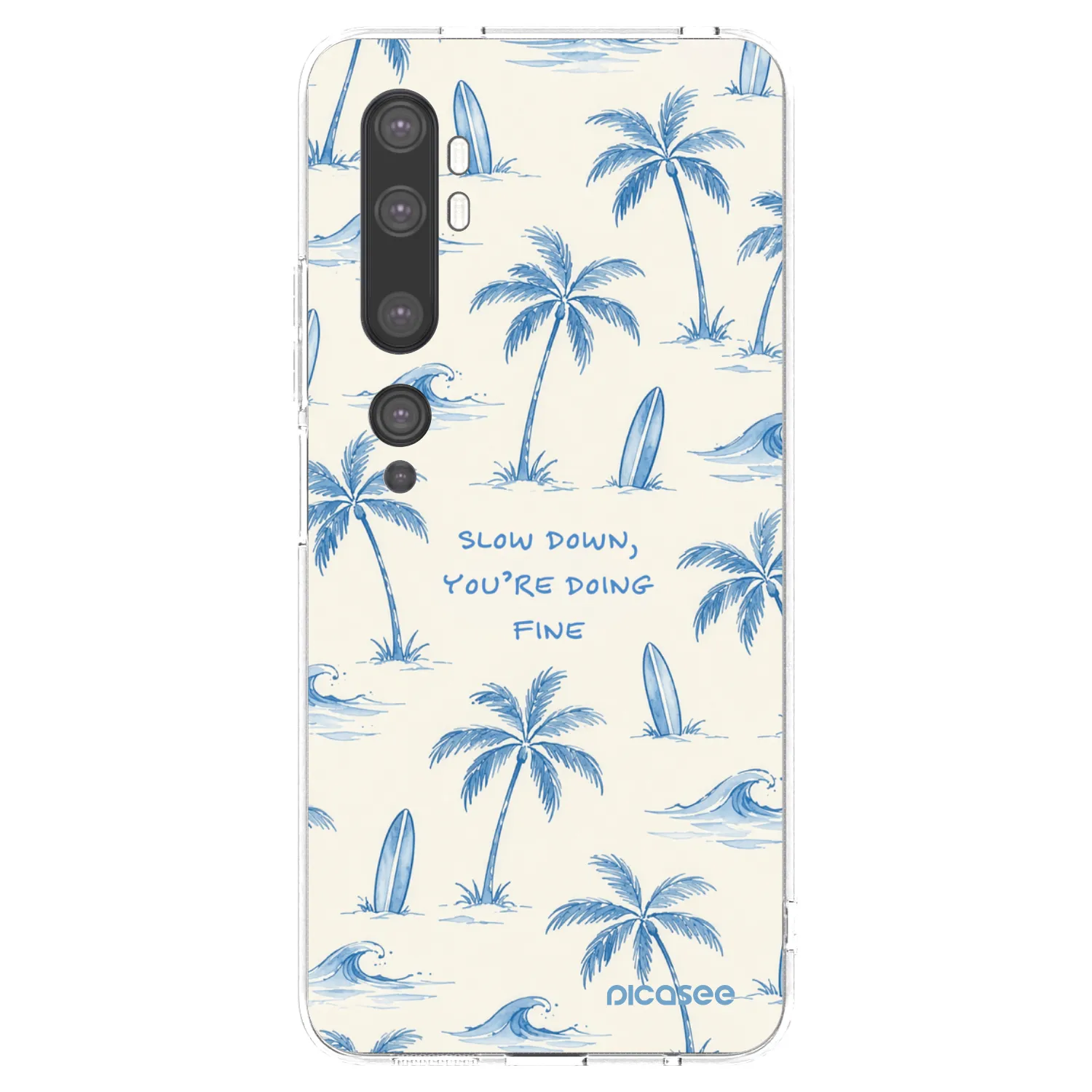 Picasee husă transparentă din silicon pentru Xiaomi Mi Note 10 (Pro) - Slow Tide