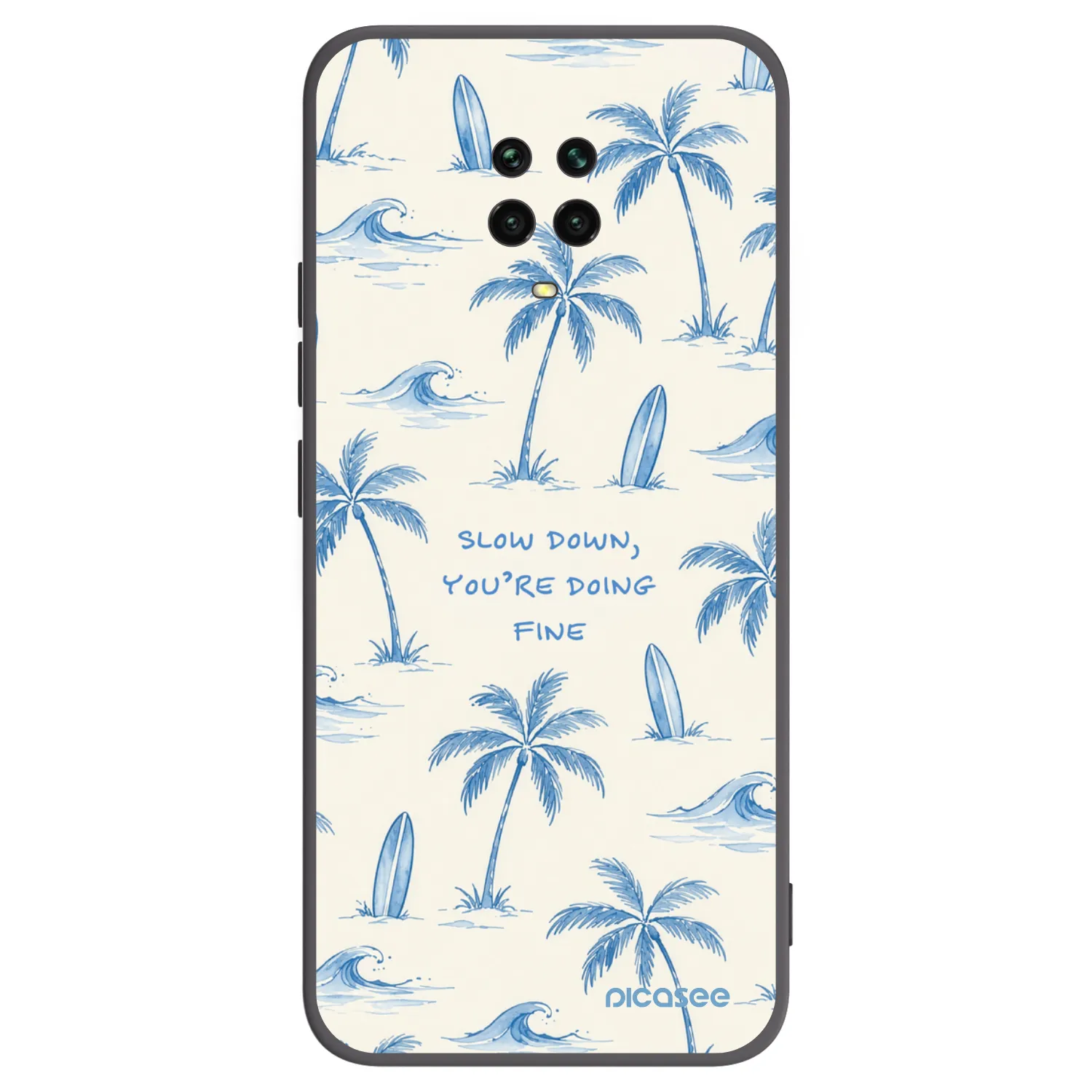Picasee husă neagră din silicon pentru Xiaomi Redmi Note 9S - Slow Tide