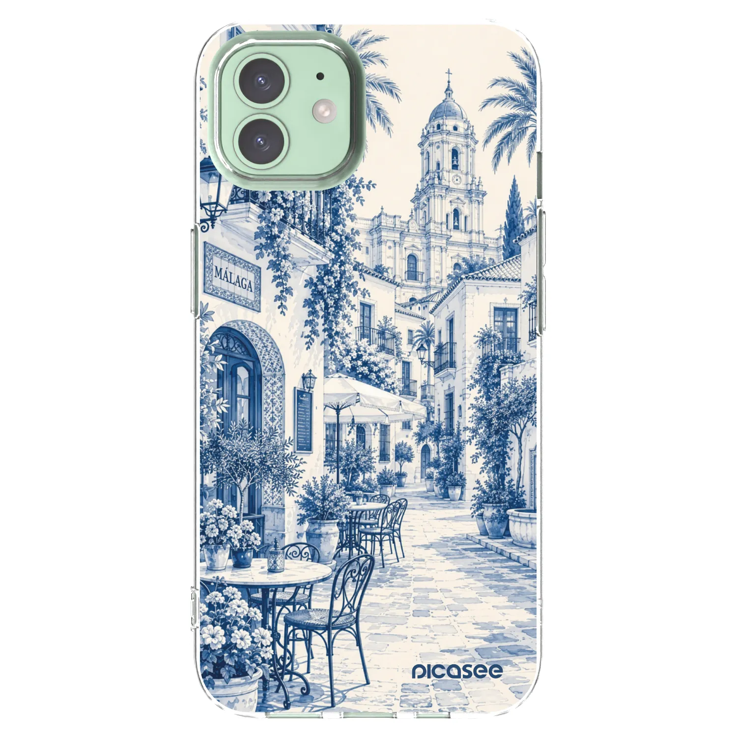 Picasee husă transparentă din silicon pentru Apple iPhone 12 - Calle Azul