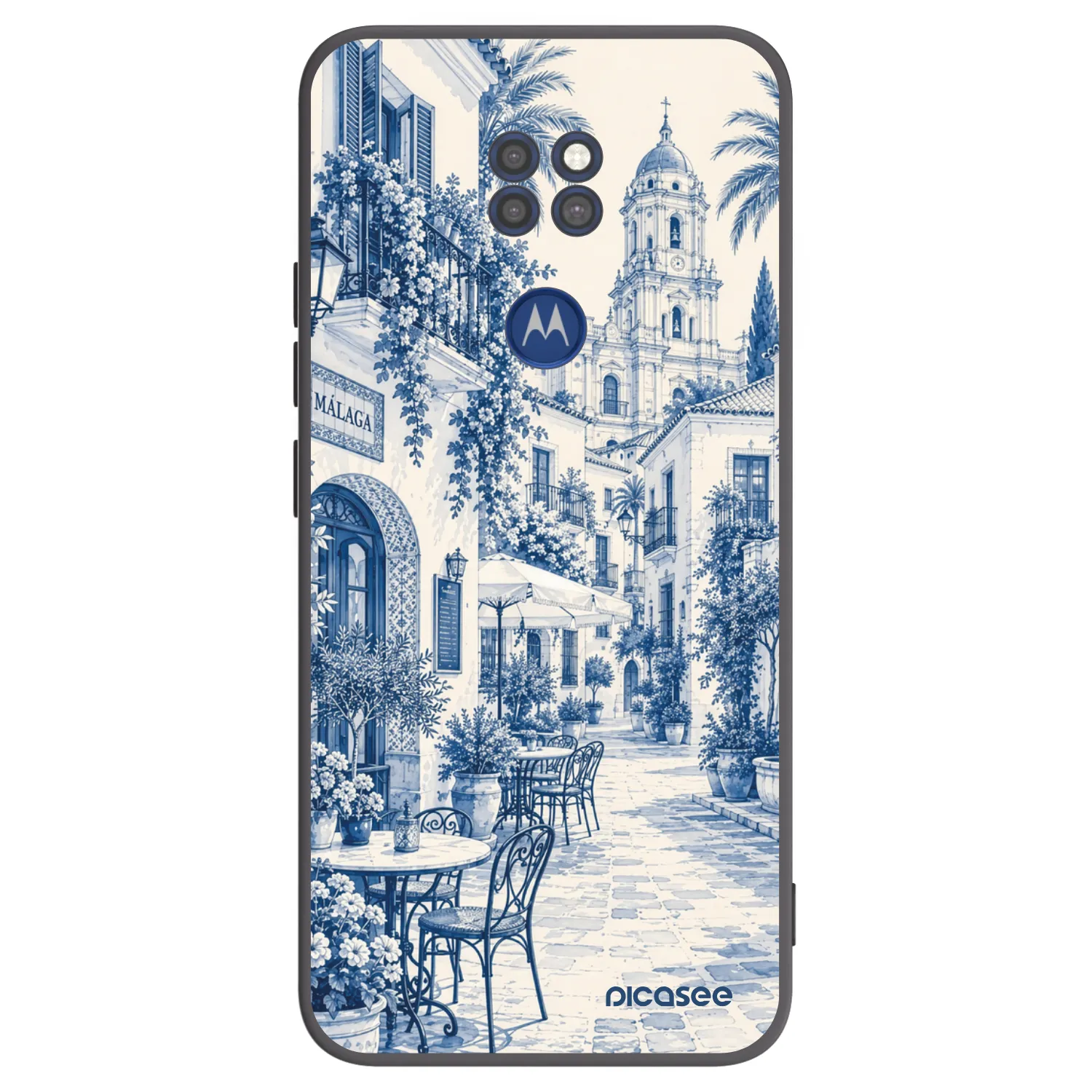 Picasee husă neagră din silicon pentru Motorola Moto G9 Play - Calle Azul