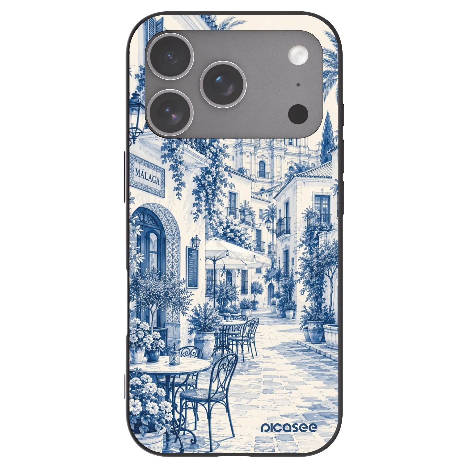 Picasee husă neagră din silicon pentru Apple iPhone 18 Pro - Calle Azul