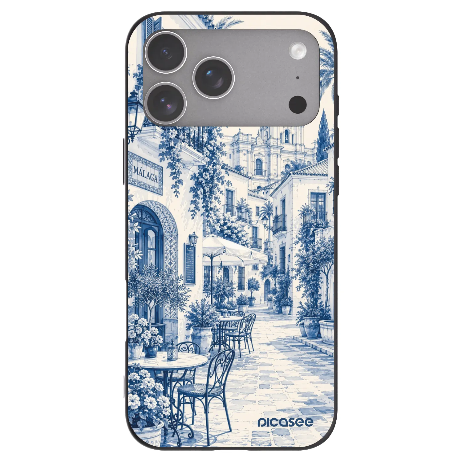 Picasee husă neagră din silicon pentru Apple iPhone 18 Pro Max - Calle Azul