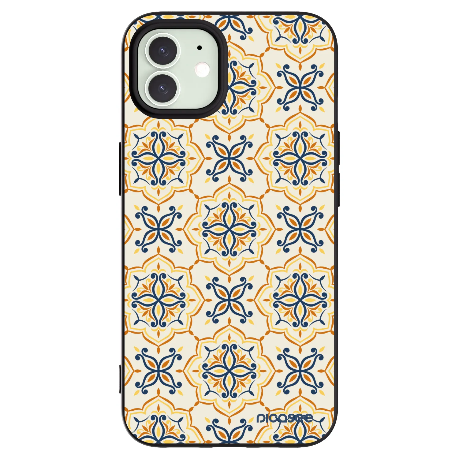 Picasee husă neagră din silicon pentru Apple iPhone 12 - Majolica