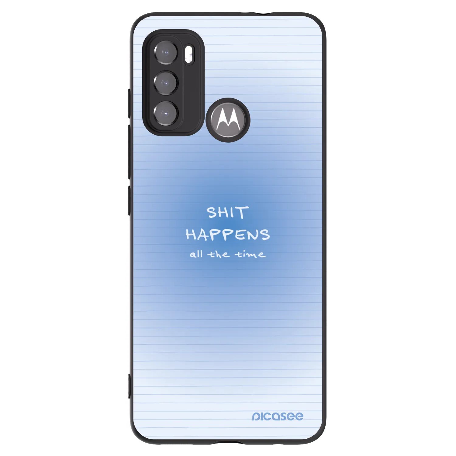 Picasee husă neagră din silicon pentru Motorola Moto G60 - Oops Memo