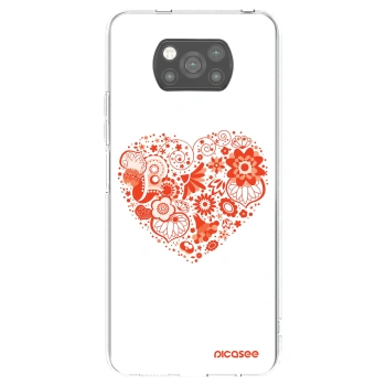 Picasee husă neagră din silicon pentru Xiaomi Poco X3 - Big heart