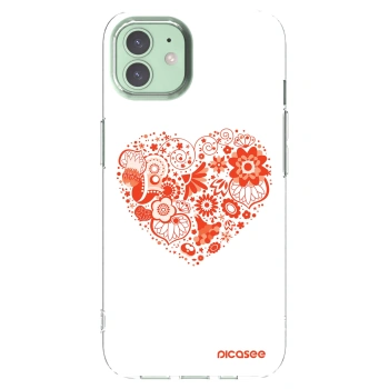 Picasee husă transparentă din silicon pentru Apple iPhone 12 Pro - Big heart