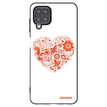Picasee husă neagră din silicon pentru Samsung Galaxy A12 A125F - Big heart