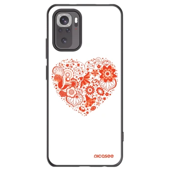 Picasee husă neagră din silicon pentru Xiaomi Redmi Note 10 - Big heart