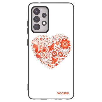 Picasee husă neagră din silicon pentru Samsung Galaxy A52 5G A525F - Big heart