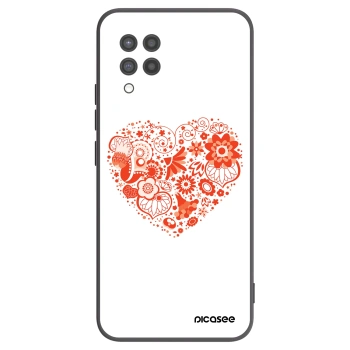 Picasee husă neagră din silicon pentru Samsung Galaxy A42 A426B - Big heart