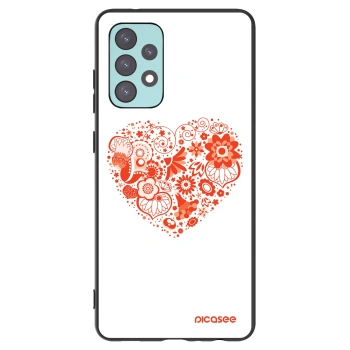 Picasee husă neagră din silicon pentru Samsung Galaxy A72 A725F - Big heart