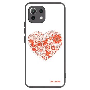 Picasee husă neagră din silicon pentru Xiaomi Mi 11 Lite - Big heart