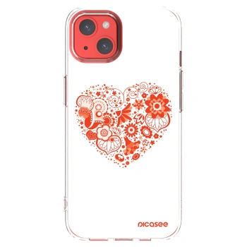 Picasee husă transparentă din silicon pentru Apple iPhone 13 - Big heart