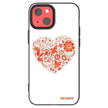 Picasee husă neagră din silicon pentru Apple iPhone 13 mini - Big heart