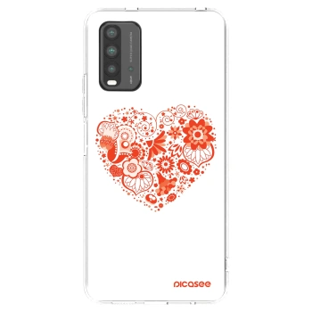 Picasee husă neagră din silicon pentru Xiaomi Redmi 9T - Big heart