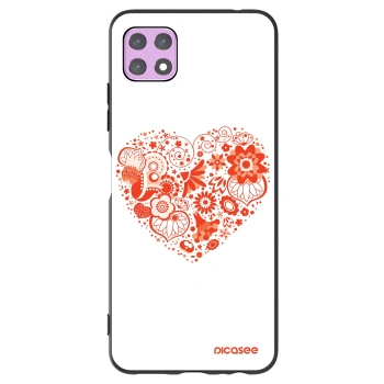 Picasee husă neagră din silicon pentru Samsung Galaxy A22 A226B 5G - Big heart