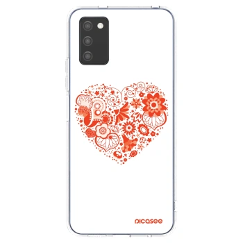 Picasee husă transparentă din silicon pentru Samsung Galaxy A02s A025G - Big heart